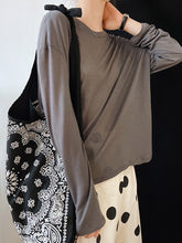 Loose Solid Color Split-Back Comfortable Shirts